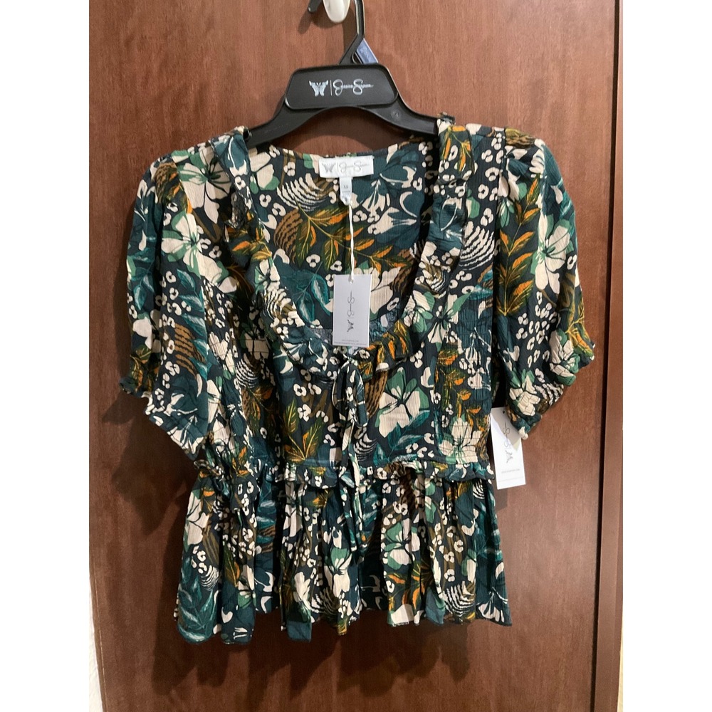 Jessica Simpson Women's Nina Ruffle Top size XS (C-036)